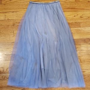 Chicwish My Secret Weapon Tulle Maxi Skirt in Grey